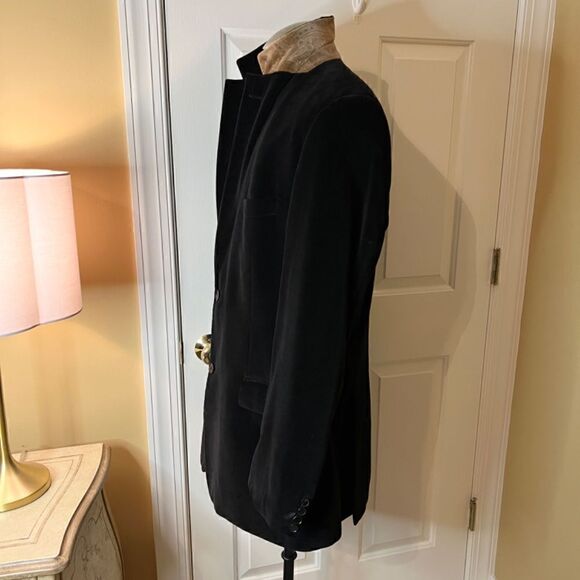 EUC Men's Boss Hugo Boss Maselli X Black Velvet Sports Coat Blazer Jacket 44L - Picture 2 of 8